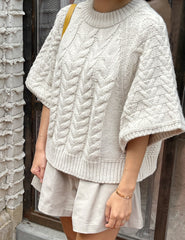 Cable Poncho Sweater