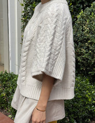 Cable Poncho Sweater