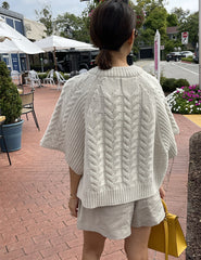 Cable Poncho Sweater