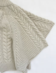 Cable Poncho Sweater