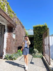 Denim Wrap Skirt Pants