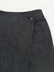 Denim Wrap Skirt Pants