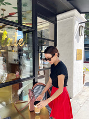 Pleated High Waist Cotton Shorts