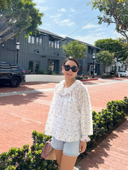 Floral Embroidery Blouse