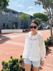 Floral Embroidery Blouse