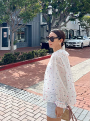 Floral Embroidery Blouse