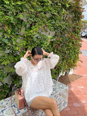 Floral Embroidery Blouse