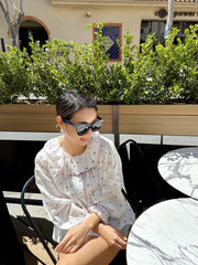 Floral Embroidery Blouse
