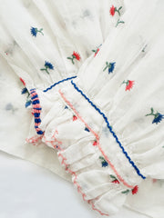 Floral Embroidery Blouse