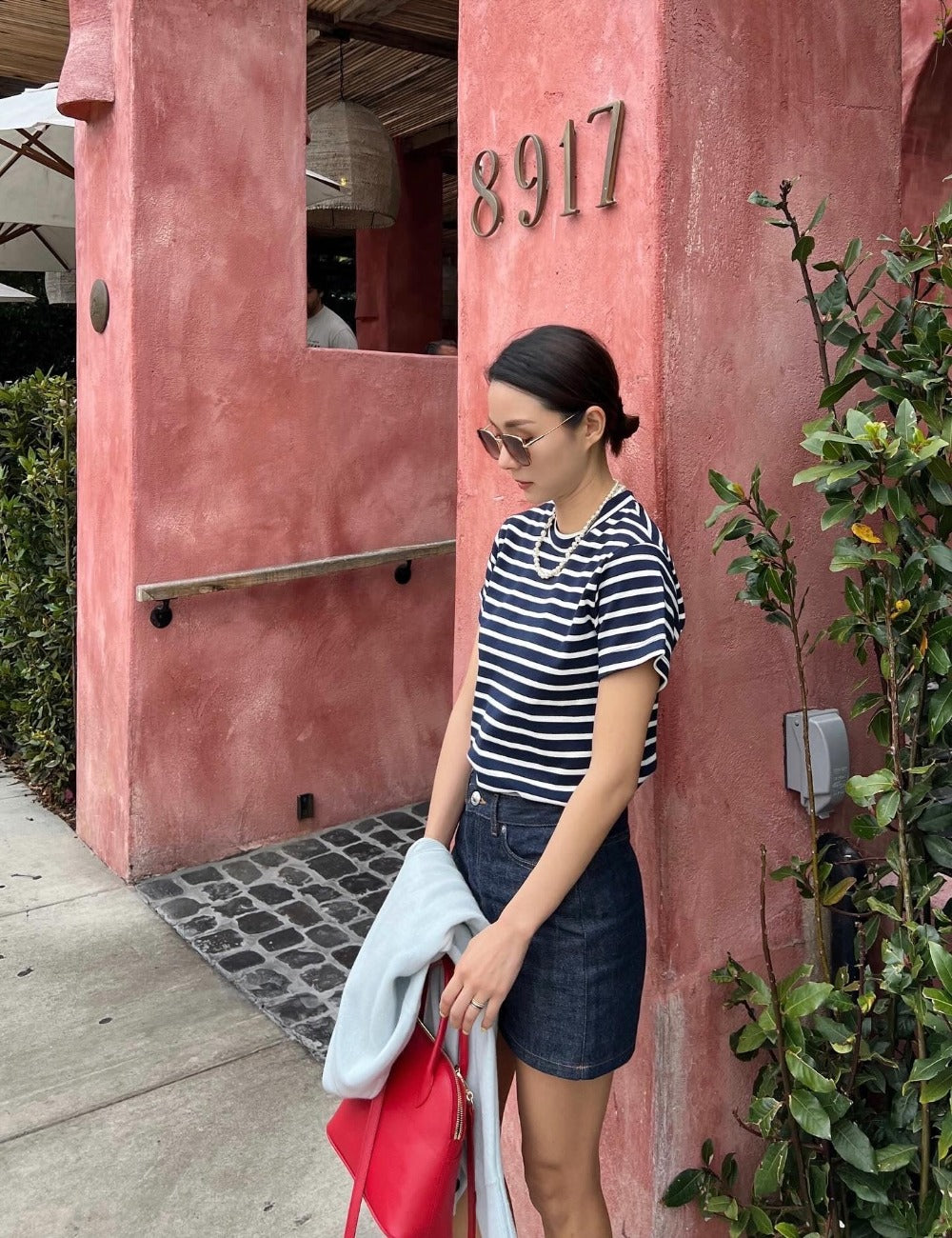 Striped Cotton Crewneck Tee