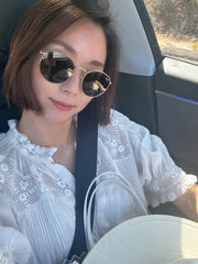 Lace Short Sleeve Blouse