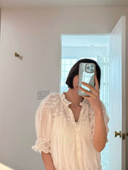 Lace Short Sleeve Blouse
