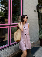 Linen V-Neck Jumpsuit