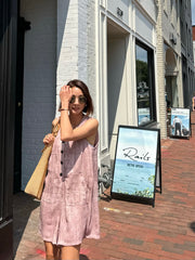 Linen V-Neck Jumpsuit