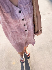 Linen V-Neck Jumpsuit
