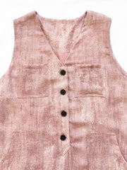 Linen V-Neck Jumpsuit