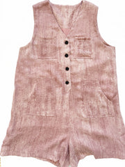 Linen V-Neck Jumpsuit