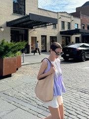 Pleated Sleeveless Blouse