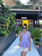 Pleated Sleeveless Blouse
