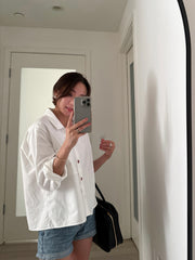 Floral Stitch Accent Shirt