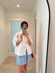 Floral Stitch Accent Shirt
