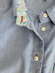 Floral Stitch Accent Shirt