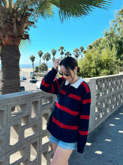 Striped Rugby Knit Top