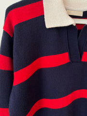 Striped Rugby Knit Top