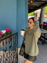 Loose-Fit Mohair Knit Sweater